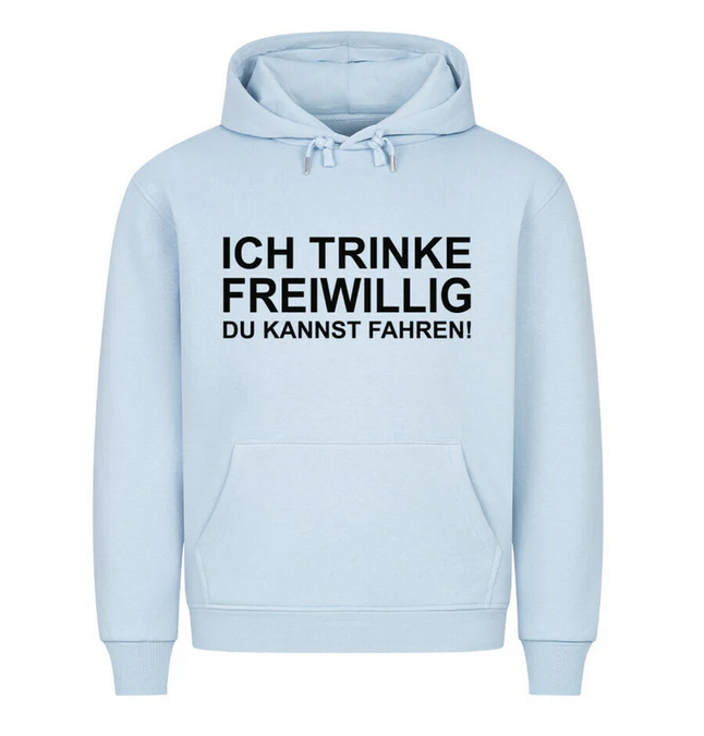 Ich trinke freiwillig, du kannst fahren! 🍻GRÖßE L BLAU